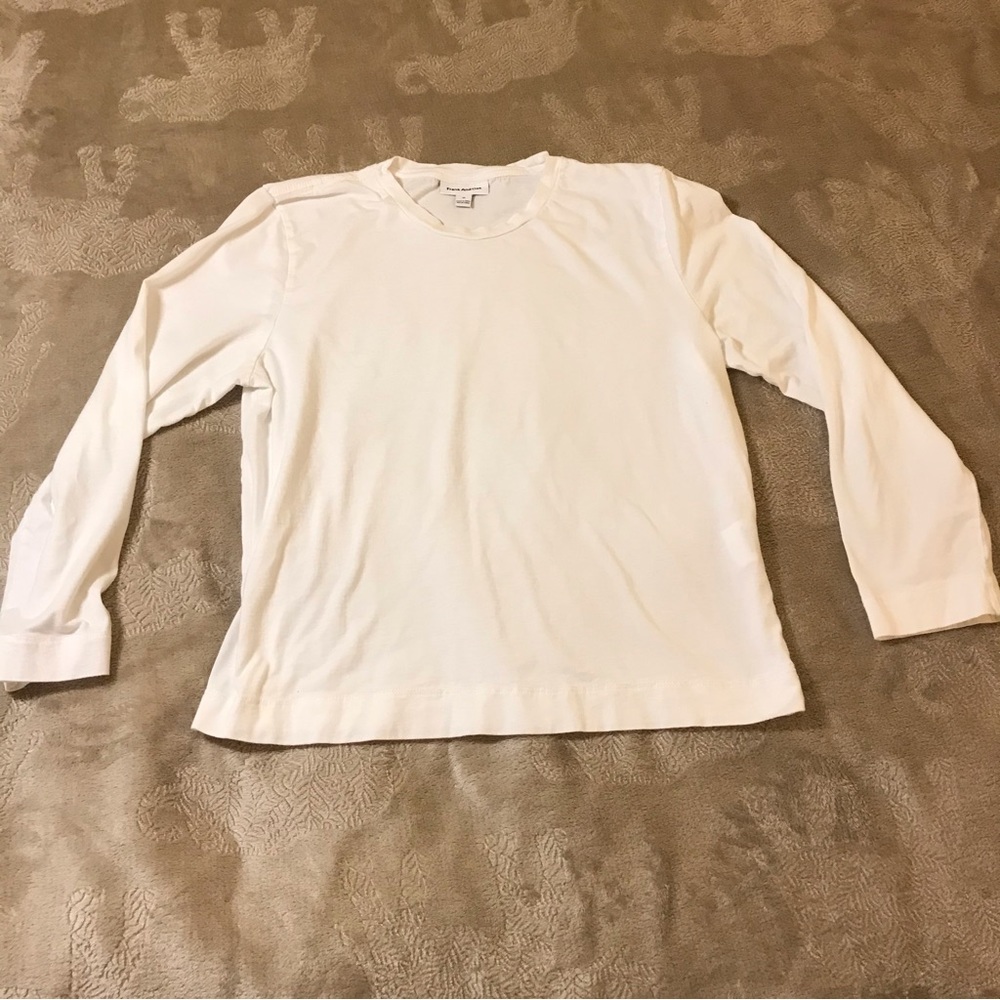 Frank & Oak white long sleeve tee Size M